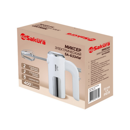 Миксер электр SA-6334W 400Вт 5скор (10702070/080325/5084081/8, Китай), шт