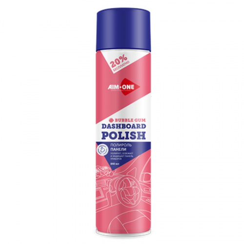 Полироль панели AIM-ONE 840мл (аэрозоль).Dashboard polish-Bubble Gum 840ml DP-B800
