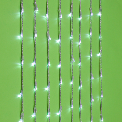 СНОУ БУМ Гирлянда эл. бахрома 2,5х0,6м, 128LED*белый, эффект водопада, 8 реж, пп, коннектор, 220В