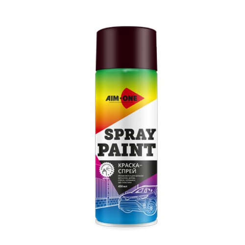 Краска-спрей коричневая AIM-ONE 450 мл (аэрозоль).Spray paint brown  450ML SP-BW29