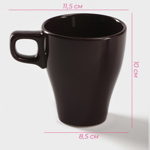 Кружка Coffee break 11,5х8,5х10см, 280мл,  бордовый 9281908, шт