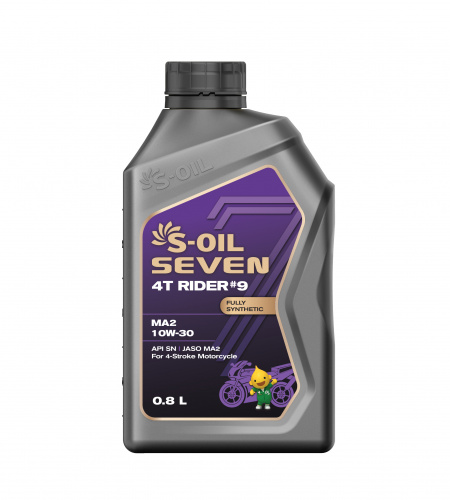 S-OIL  7   4T RIDER #9  SN/MA  10W30 (0.8л), Fully Synthetic (1/12)      (SEVEN # MOTO 1.1.1)