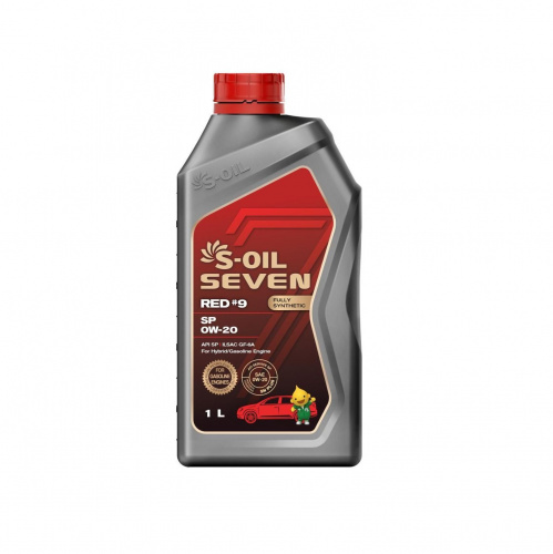 S-OIL 7   RED  #9  SP  0W20  (1л), Fully Synthetic (1/12)      (SEVEN #9 1.1.2)