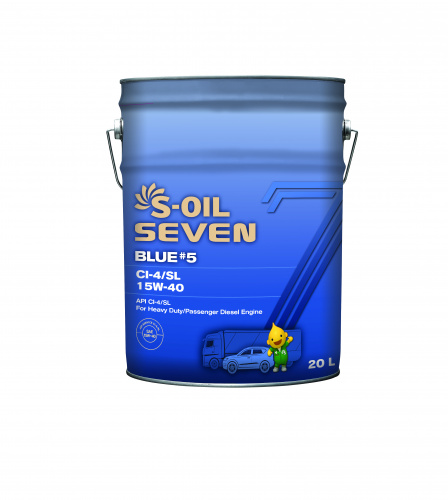 S-OIL 7   BLUE #5  CI-4/SL  15W-40  (20л)      (SEVEN #5 1.1.4)