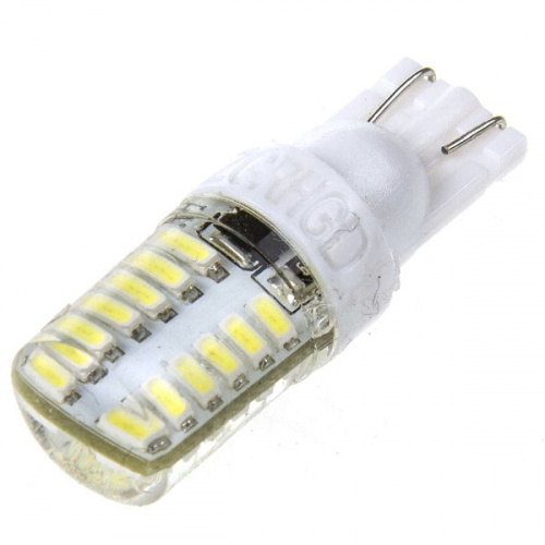 Автолампа диод T10 (W5W) 12V 24 SMD без цоколя 1-конт Белая SKYWAY комп.2 шт габарит/стоп/салон/номе