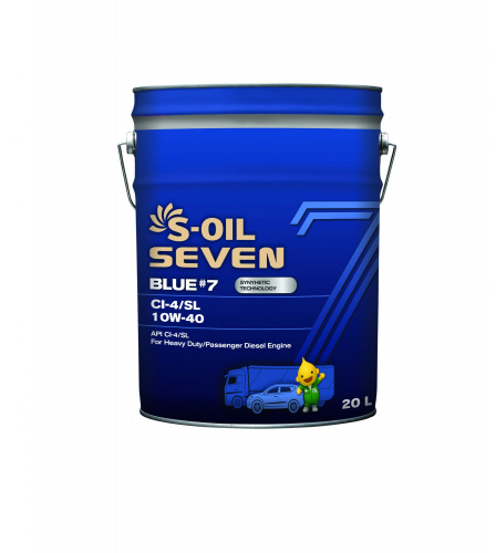 S-OIL 7   BLUE #7  CI-4/SL  10W40  (20л), Synthetic Technology      (SEVEN #7 1.1.3)