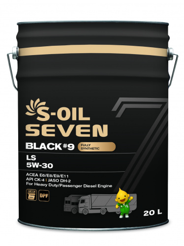 S-OIL 7   BLACK #9   LS  5W30  (20л), Fully Synthetic      (SEVEN #9 1.1.2)