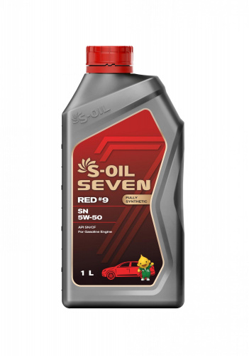 S-OIL 7   RED  #9  SN  5W50  (1л), Fully Synthetic (1/12)      (SEVEN #9 1.1.2)