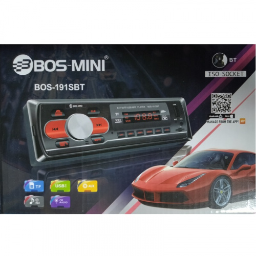 Автомагнитола  BOS-191 SBT USB MP3, SD с пультом
