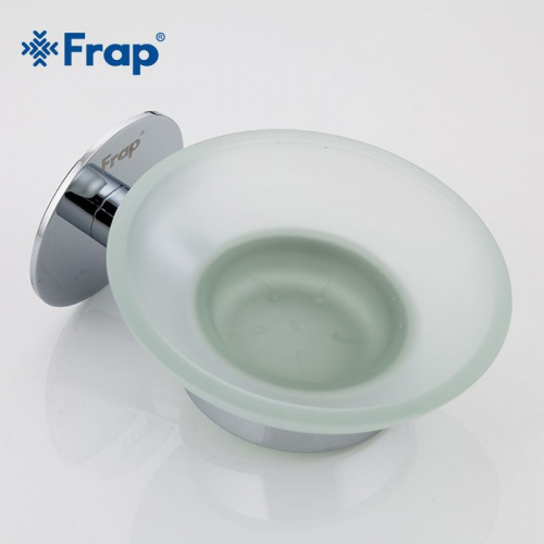 Мыльница  FRAP®  F3802 , металл, с клеющимся держателем, хром. 