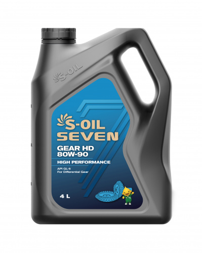 S-OIL 7   GEAR  HD  80W90  GL-5  (4л),  (1/4)      (Transmission oils 1.1.6)