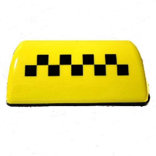 Знак на магните TAXI с подсв.желтый (шашки) ОСВАР
