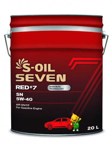 S-OIL 7   RED  #7  SN  5W40  (20л), Synthetic Technology      (SEVEN #7 1.1.3)