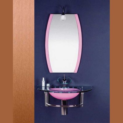 Комплект мебели для ванной  ZEVS арт.834 РОЗОВЫЙ 750х520мм