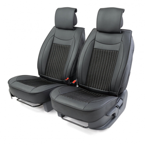 Накидки на сиденье Car Performance передние 2 шт экокожа черные CUS-2072 BK/BK
