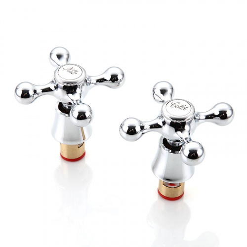 Вентильная головка Frap® 1/2" кер., металл под 20 шлицов, крест F-0008 (Маховик+кран-букса)  10/100