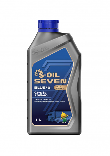 S-OIL 7   BLUE #9  CI-4/SL  10W40  (1л), Fully Synthetic (1/12)      (SEVEN #9 1.1.2)