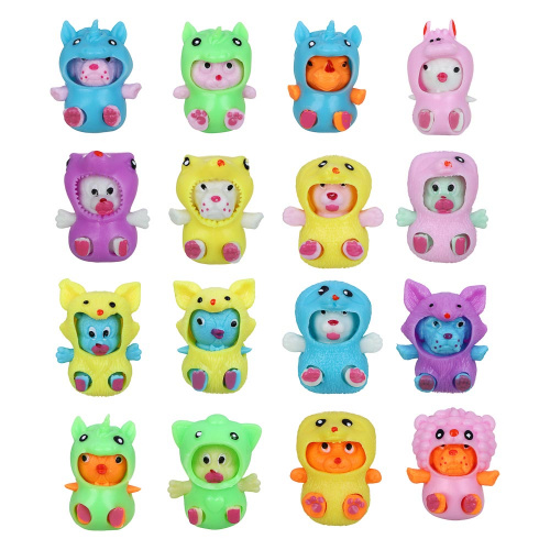 ИГРОЛЕНД Игрушка-сюрприз в шаре, d=5см, TPR, «Животные», микс, шт