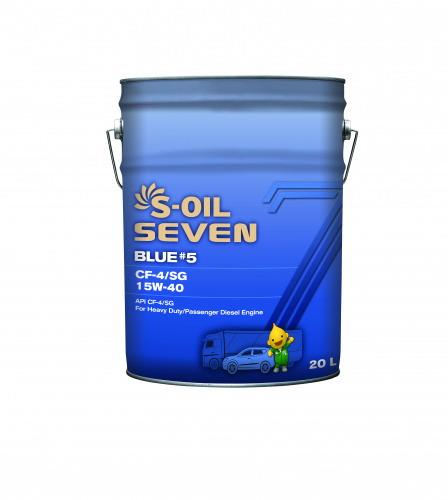 S-OIL 7   BLUE #5  CF-4/SG  15W40  (20л)      (SEVEN #5 1.1.4)