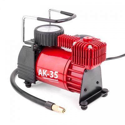 Компрессор  35л/мин 150W 12V металлический, шланг с перех. AUTOPROFI 6шт/уп AK-35, шт