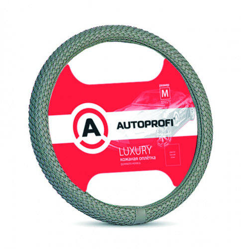Оплетка нат.кожа серый Autoprofi плетеная 20шт/уп AP-800 GY (M), шт