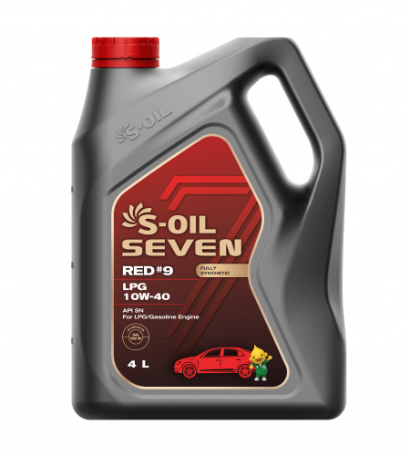 S-OIL 7   RED  #9  LPG  10W40  (4л), Fully Synthetic (1/4)      (SEVEN #9 1.1.2)