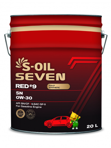 S-OIL 7   RED  #9  SN  0W30  (20л),  АКЦИЯ Fully Synthetic      (SEVEN #9 1.1.2)