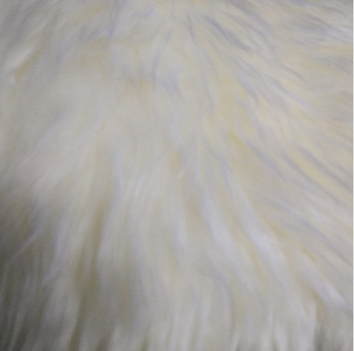 Накидка сиденья меховая с задником. натуральная овчина, (комб. длинный мех ), Белая  1шт.
