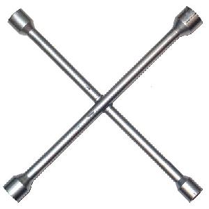 ЕРМАК Ключ баллонный крестовой, 17-19-21-23 мм, 14", сатин, SZ002