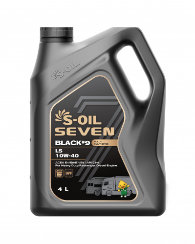 S-OIL 7   BLACK #9   LS  10W40  (4л), Fully Synthetic (1/4)      (SEVEN #9 1.1.2)