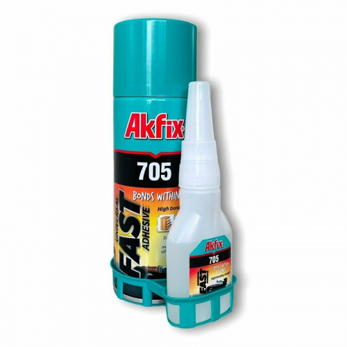 Клей экспресс склеивания Akfix 705 двухкомпонентный 400мл