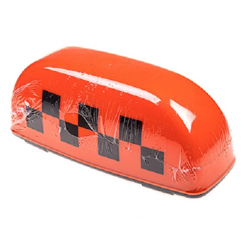 Знак на магните TAXI с подсв. оранжевый (шашки) 