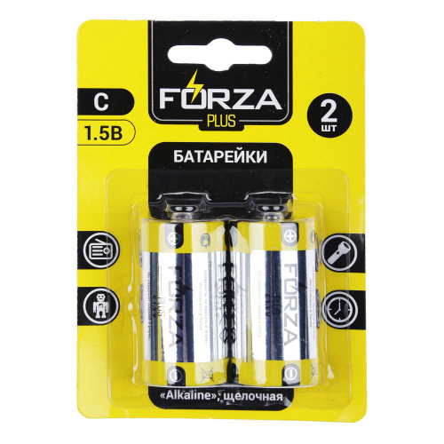 FORZA Батарейки 2шт "Alkaline" щелочная, тип C, 1,5В