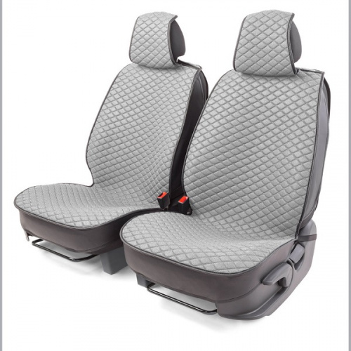 Накидки на сиденье Car Performance передние 2 шт  fiberflax серые 10шт/уп CUS-2032 GY