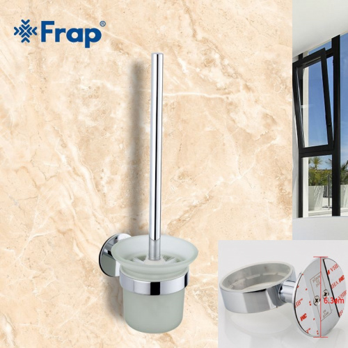 Ершик настенный  FRAP®  F3810  металл, с клеющимся держателем, хром. 
