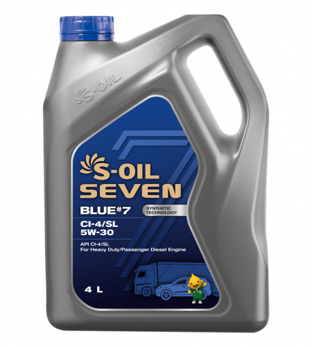 S-OIL 7   BLUE #7  CI-4/SL  5W30  (4л), Synthetic Technology (1/4)      (SEVEN #7 1.1.3)