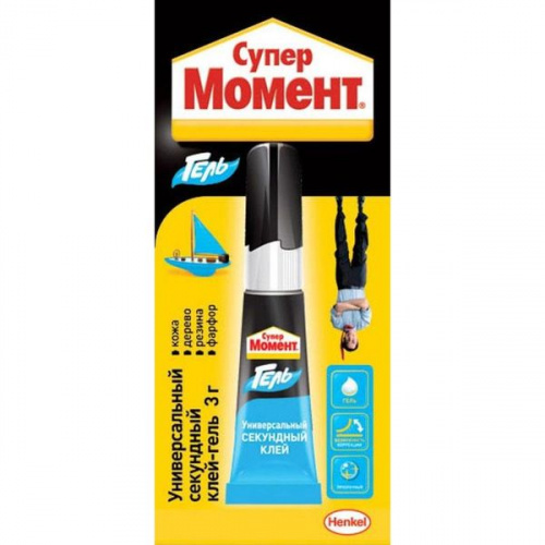 Клей супер 3г "Момент" гель, универсальный, секундный