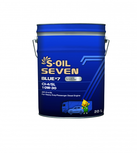 S-OIL 7   BLUE #7  CI-4/SL  10W30  (20л), Synthetic Technology      (SEVEN #7 1.1.3)