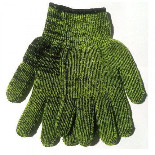 Перчатки утепленные вельвет зеленые