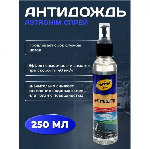 Антидождь ASTROhim спрей 250мл (24шт/уп) AC890, шт