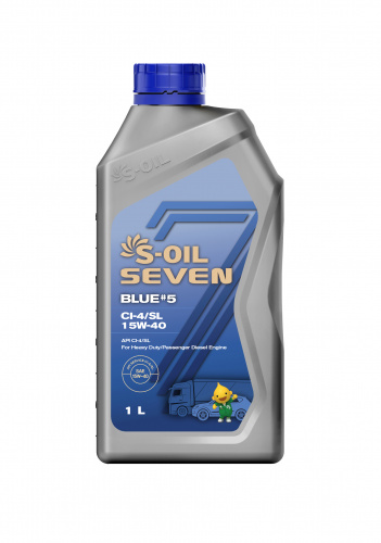 S-OIL 7   BLUE #5  CI-4/SL  15W40  .(1л), (1/12)      (SEVEN #5 1.1.4)