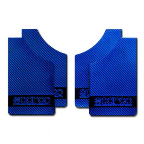 Брызговик универсальный SPARKO ALMEGA цвет-карбон металлик синий , для легковых автомобилей  (4шт.)