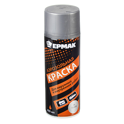 ЕРМАК Краска аэрозоль 400мл, серебро (9001/36)