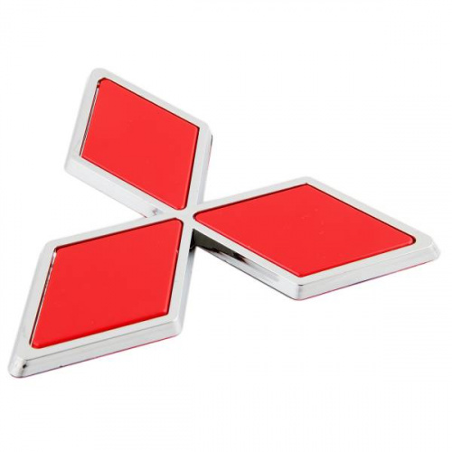Эмблема красная SW Mitsubishi (102x90мм)