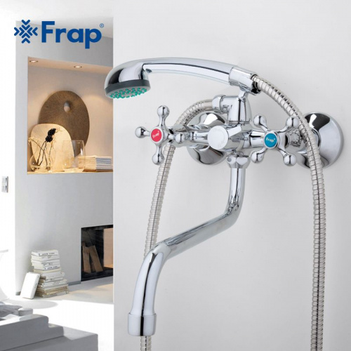 Смеситель д/в Frap® 1/2" кер,картр.перек,лит.корп  F2208 (излив 7130S) Хром
