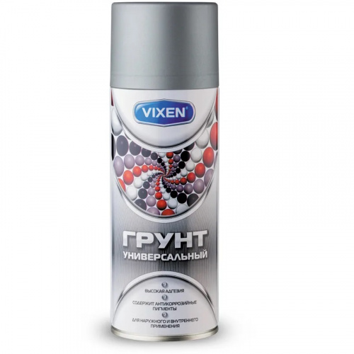 Грунт универсальный VIXEN серый, аэрозоль, 520 мл (12 шт/уп) VX21002, шт