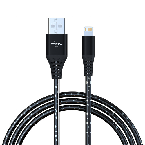 FORZA Кабель для зарядки Звёздное небо iP, 1м, 2А, 4 цвета, пакет, шт