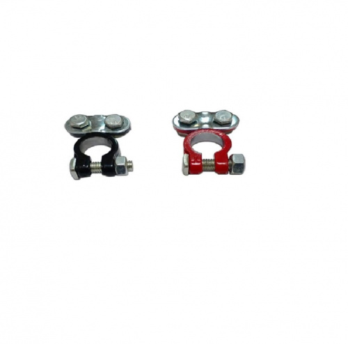 Клеммы аккумуляторные, алюминий красная черная 6-12v 2pcs 040