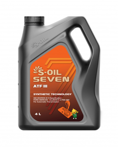 S-OIL 7   ATF III  (4л), Synthetic Technology  (1/4)      (ATF 1.1.7)