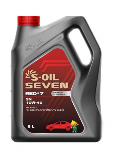 S-OIL 7   RED  #7  SN  10W40  (6л), Synthetic Technology (1/3)      (SEVEN #7 1.1.3)